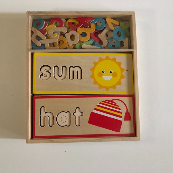 melissa and doug wooden letters and spelling boards